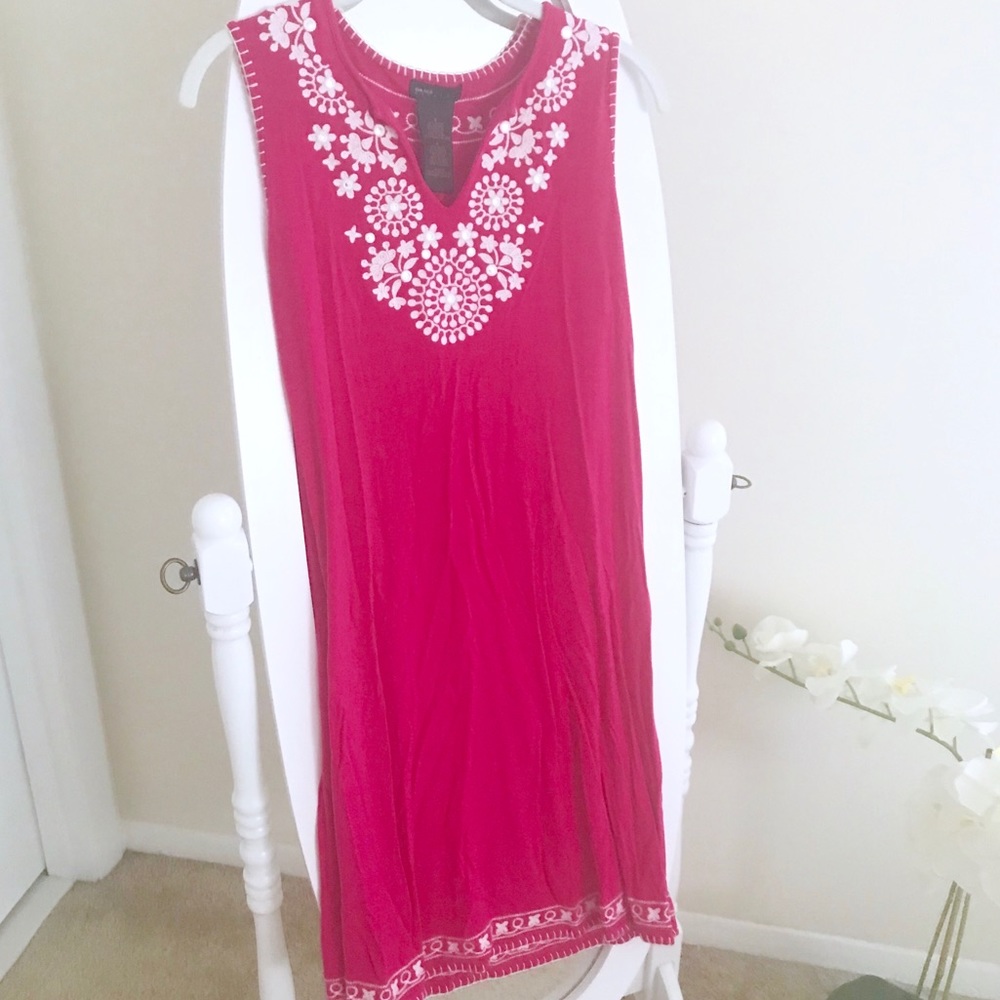 Preppy Pink Sundress/ Beach Coverup